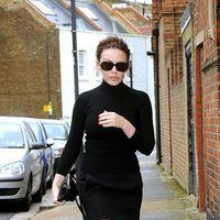 Kylie Minogue arriving at an office wearing a black outfit | Picture 111433